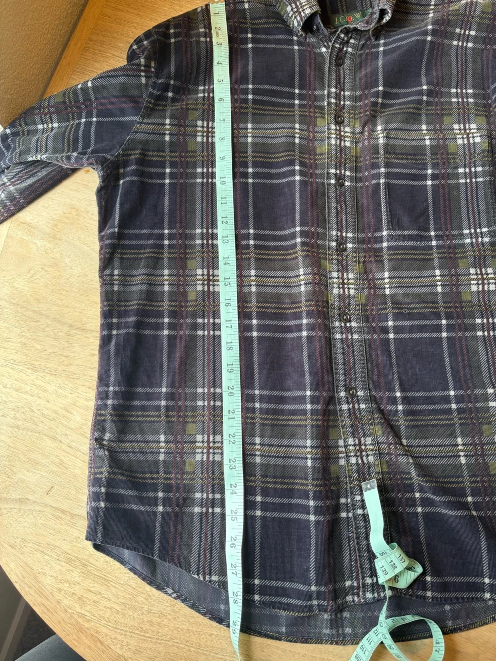 J. Crew Button Down Collar Long Sleeve Plaid 100% Cotton Flannel